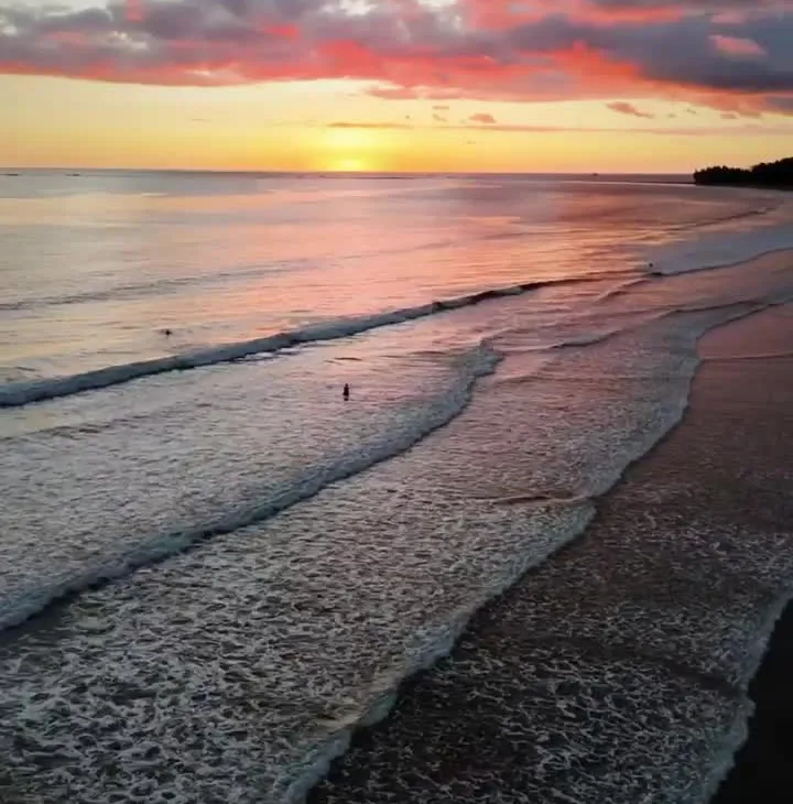 Sunset over the beach at Dominicalito